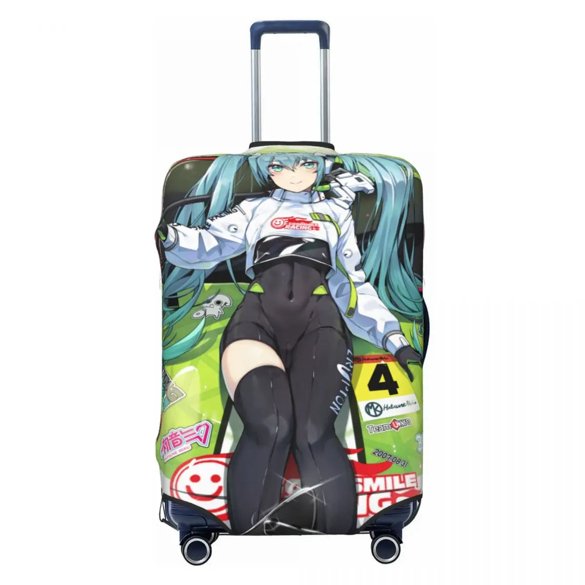 カスタム初音ミク-vocaloid-ロックアニメ旅行荷物カバー弾性スーツケースカバープロテクターフィット-18-32-インチ