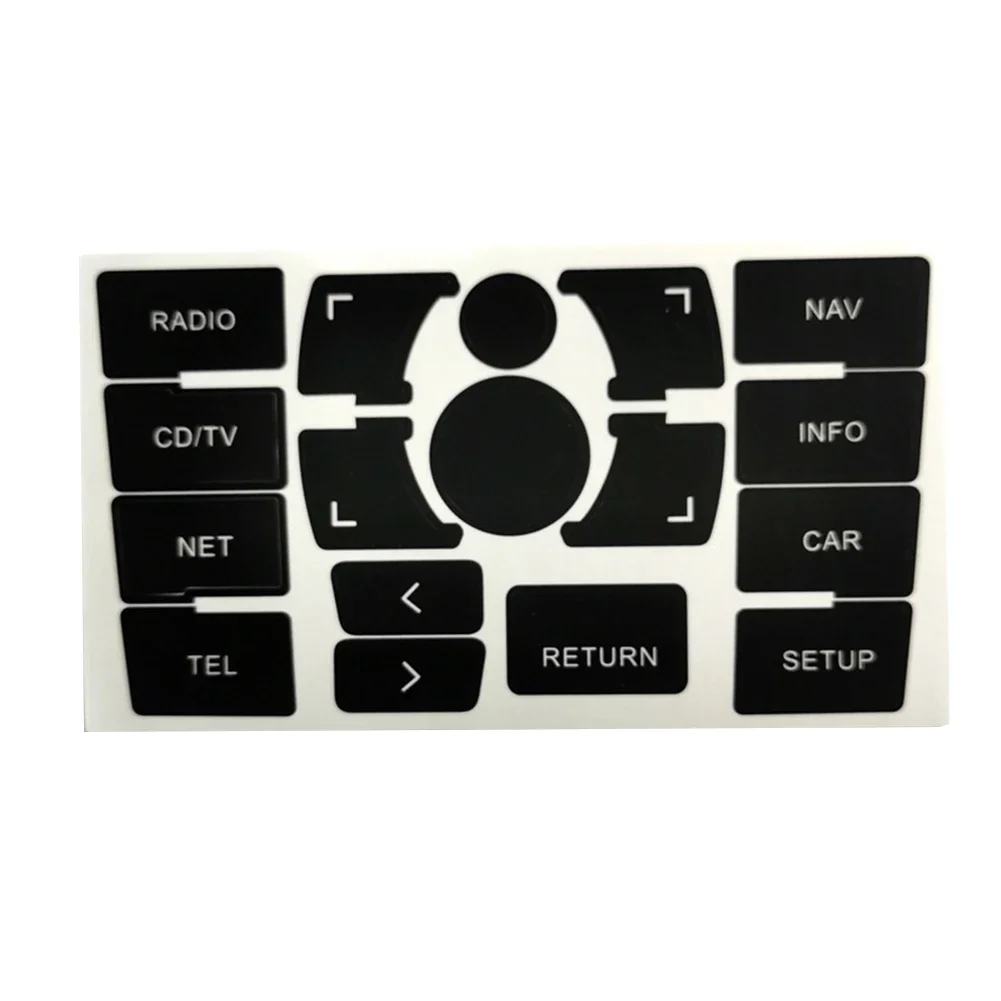 Car Interior Repair A8 D3 Clima Panel Decals Button Repair Kit Sunlight Resistance White Lettering Firm Adhesion