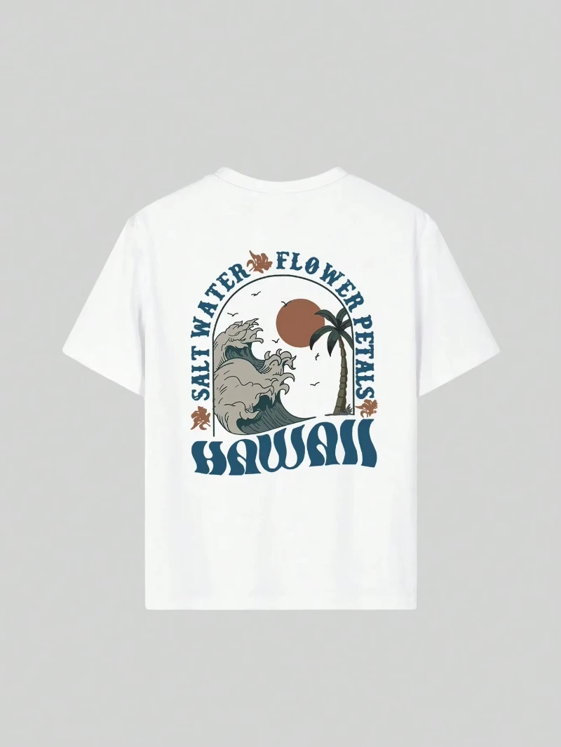 La maglietta a maniche corte con stampa a lettere è casual e adatta per l'uso quotidiano sia da uomo che da donna in estate autunno e inverno