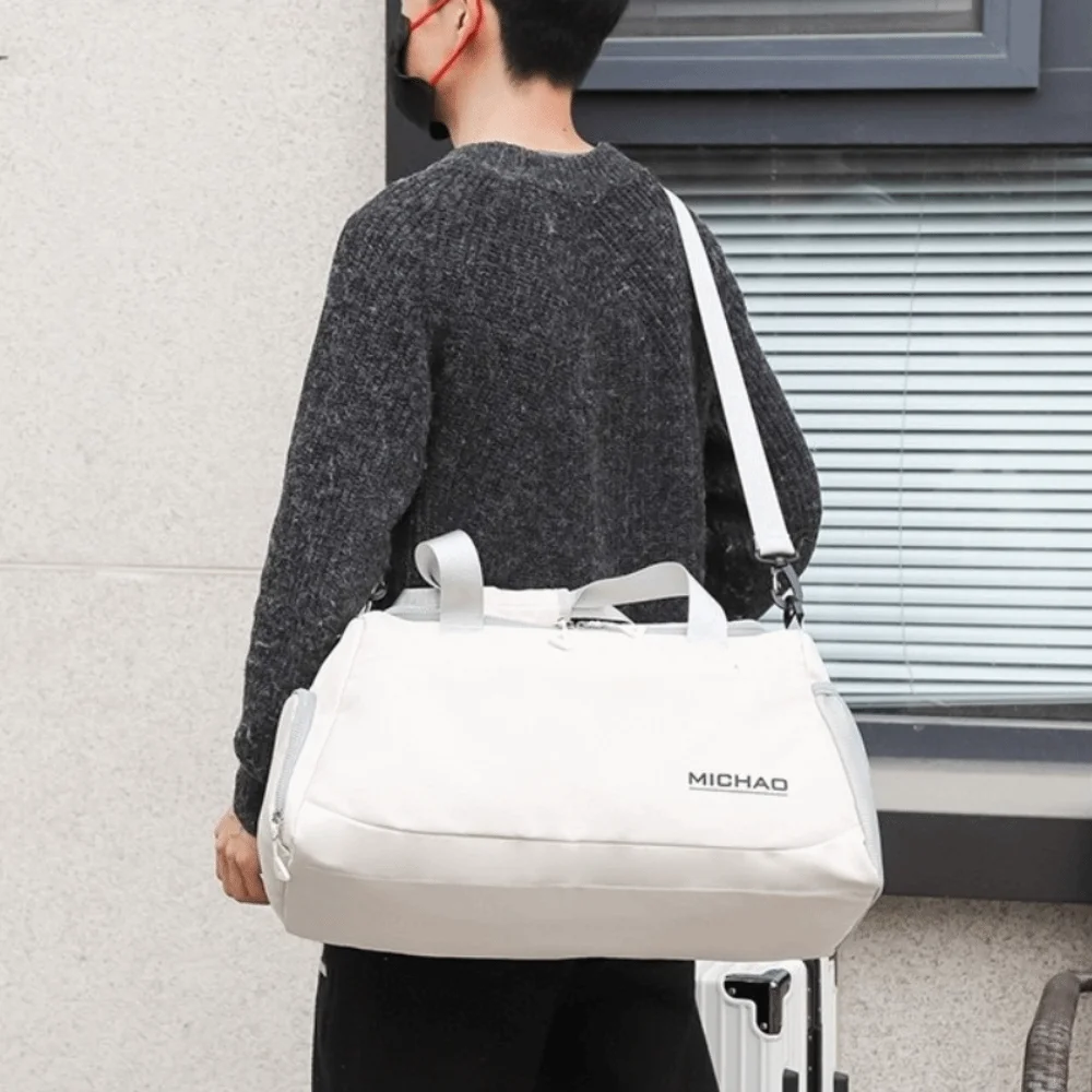 

Wet Dry Separation Travel Duffel Bag Waterproof Durable Travel Luggage Bag Multi Pocket Shoes Compartment Gym Shoulder Bag