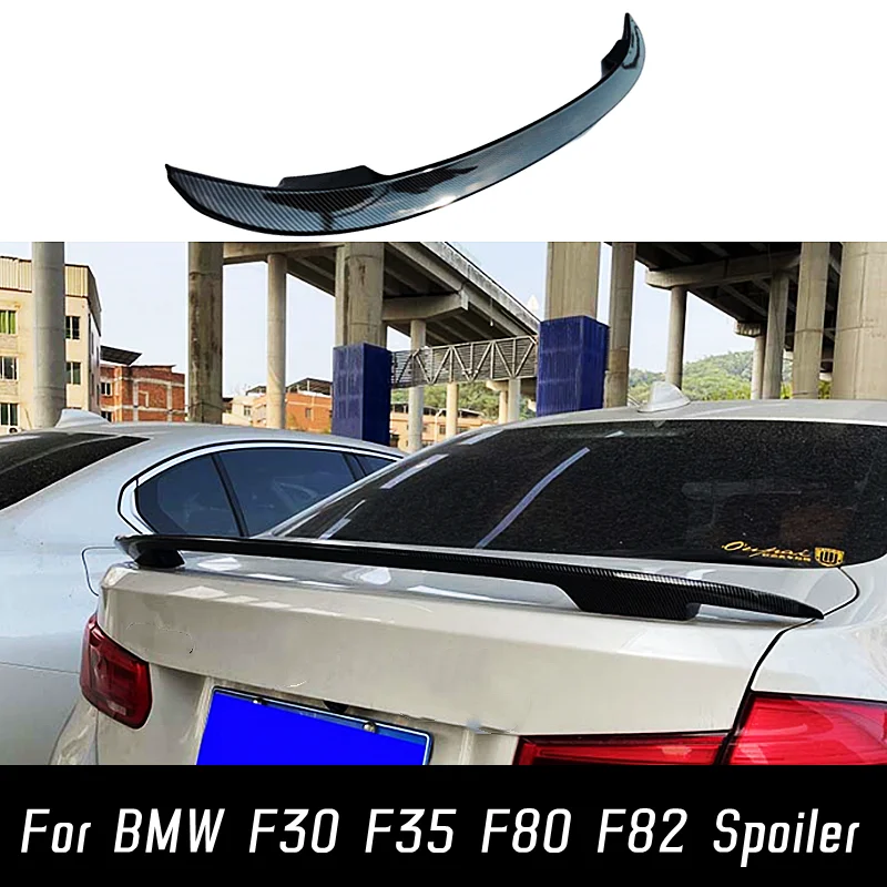 

For BMW 3 Series F30 F35 F80 F82 M3 M4 ABS Plastic Black Carbon Car Rear Trunk Lid Lip Body Kit Spoiler Wings Tuning Accessories