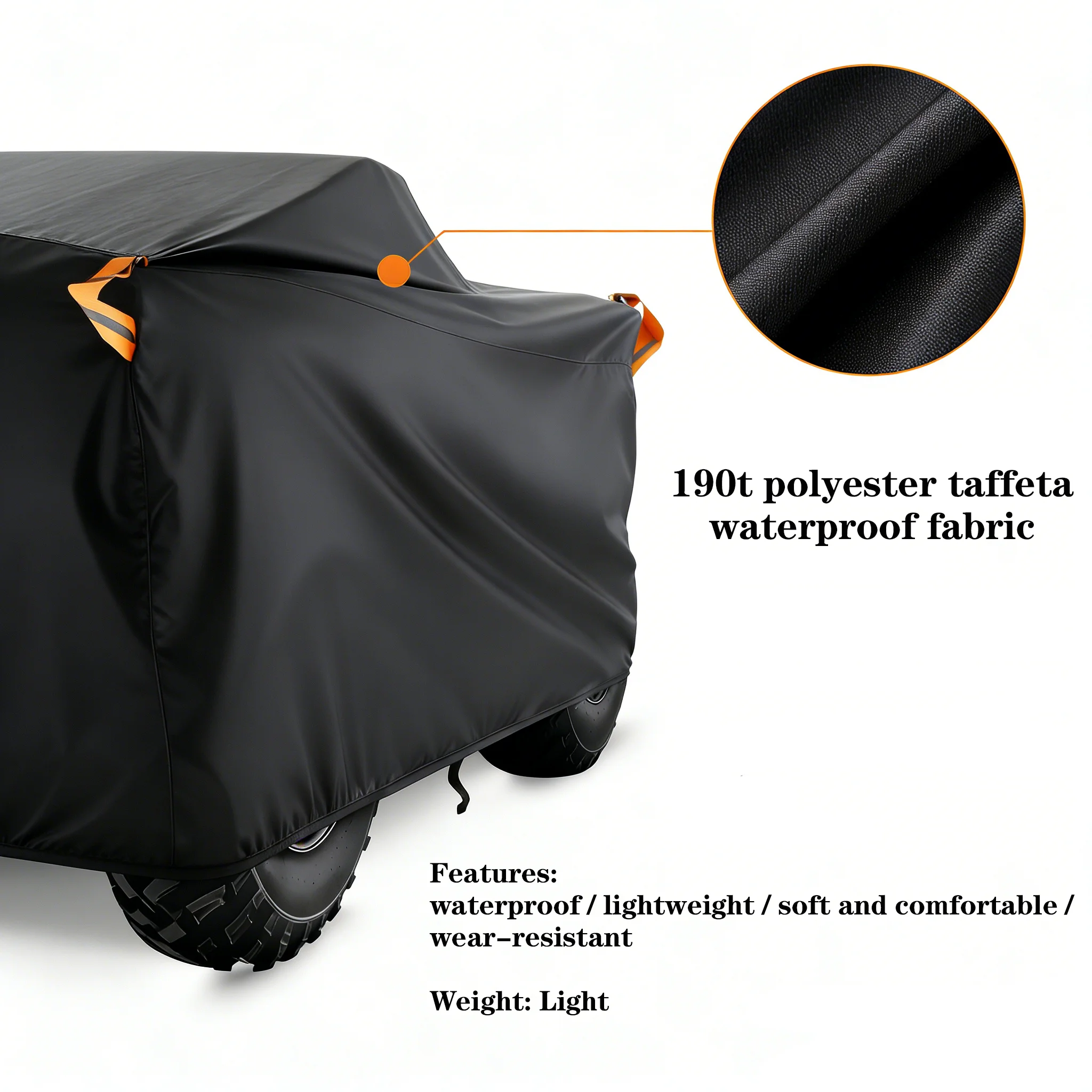 190T Universal Quad Bike ATV Cover Waterproof Dust UV Protector for Motorcycle Scooter Kart Motorbike for Polaris Honda Yamaha