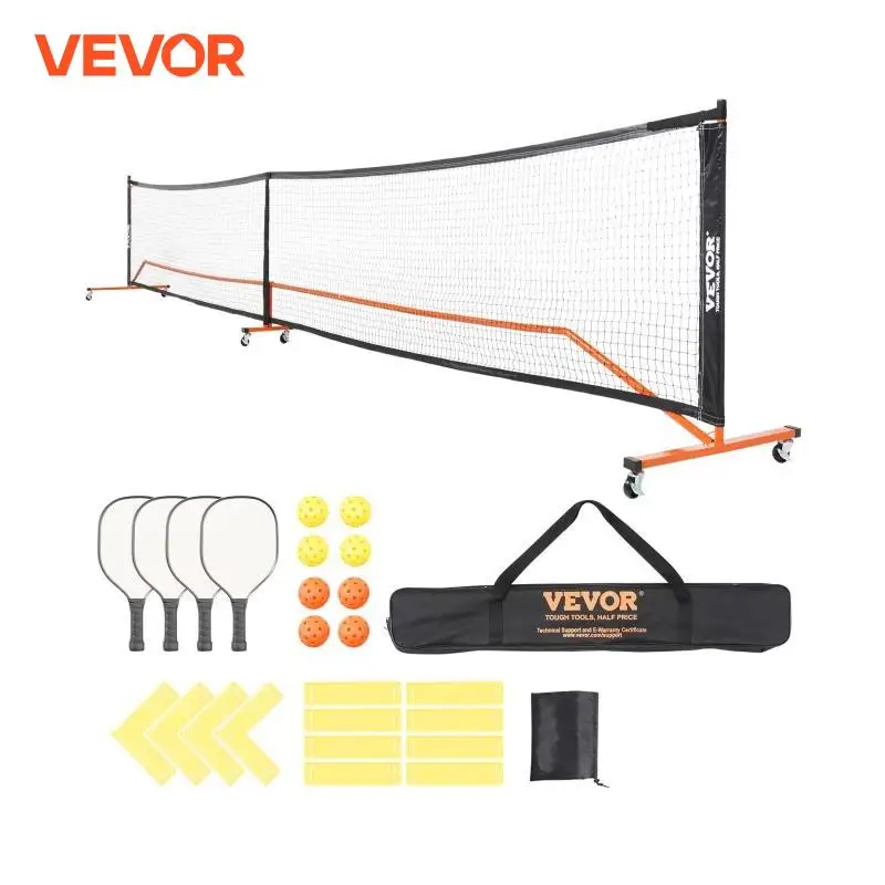 VEVOR Portable Pickleball Net System 22FT Full Court Regulation ufficiale Size Pickle Ball Nets Indoor & Outdoor con linea di corte