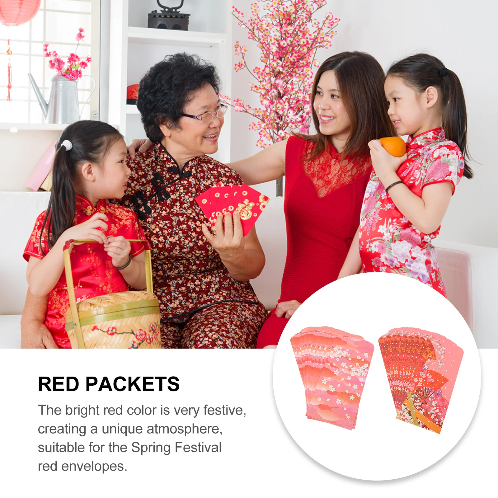 

20Pcs Red Envelope Bags Creative Pretty Patterns Portable Lightweight for Festival Party Wedding Money Envelopes Storage