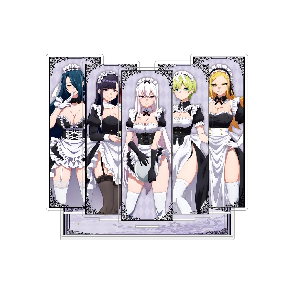 Anime Chained Soldier 15cm 5‑Socket Combined Acrylic Keychain Stand Maid Ver Desktop Ornament Collectible Gift