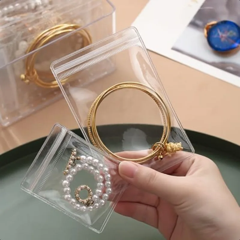Drawer Organizer Self Sealing Plastic Jewelry Zip Lock Bags Reclosable Thick Transparent Ziplock Gift Packaging Storage Pouches