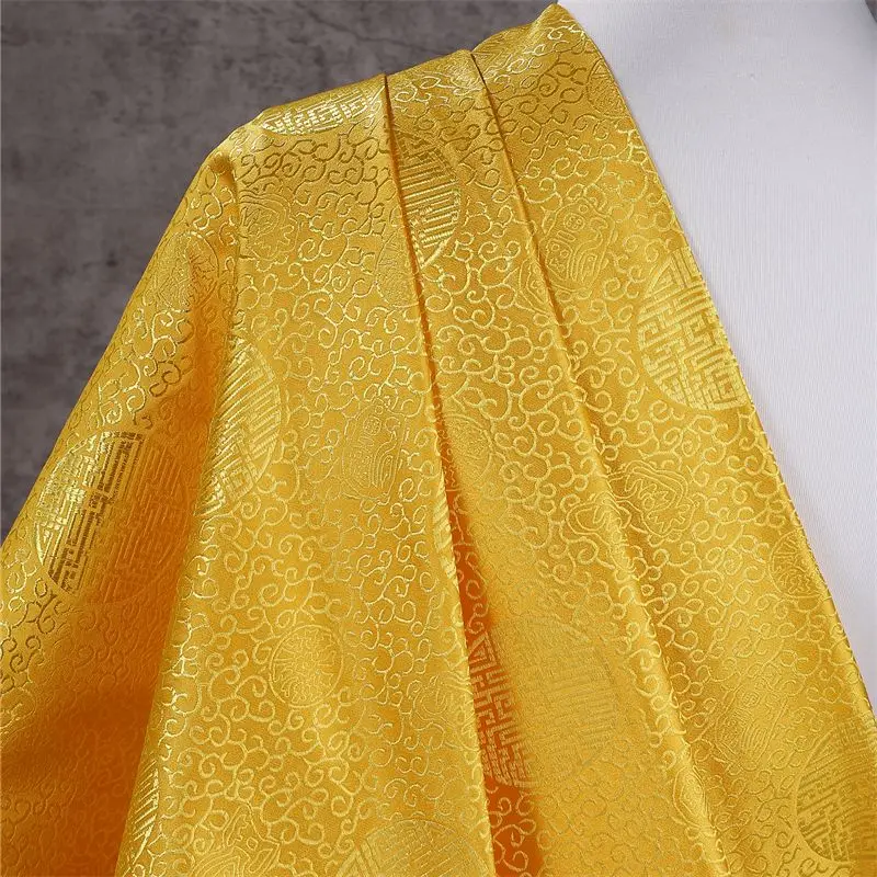 High Grade Brocade Fabric Chinese Jacquard Thick By The Meter for Women Garment Textile Skirt Hanfu Cheongsam Sewing Cloth Black