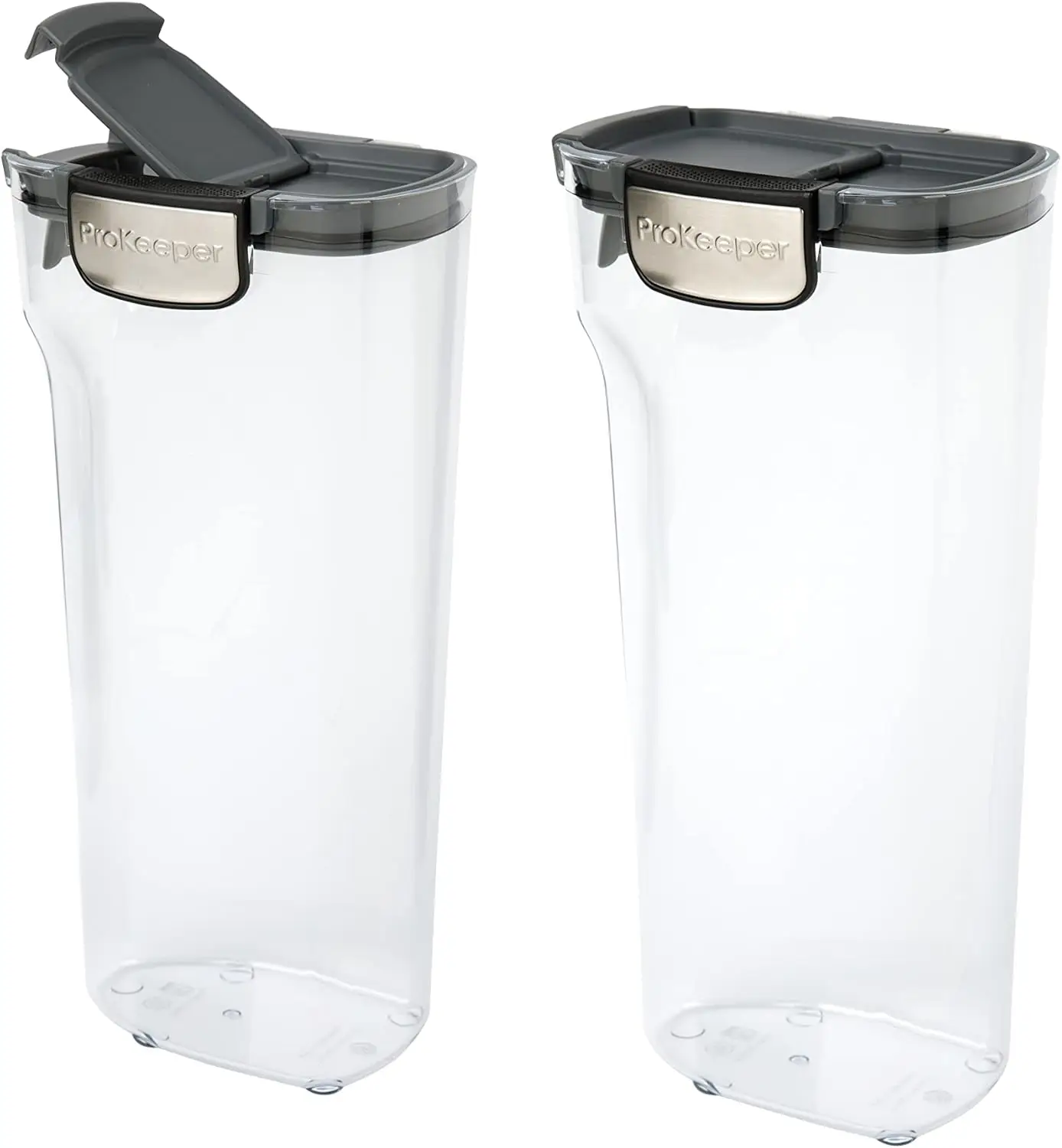 

Clear Plastic Airtight Food Baker's Kitchen Storage Organization Container Canister Set with Magnetic Accessories