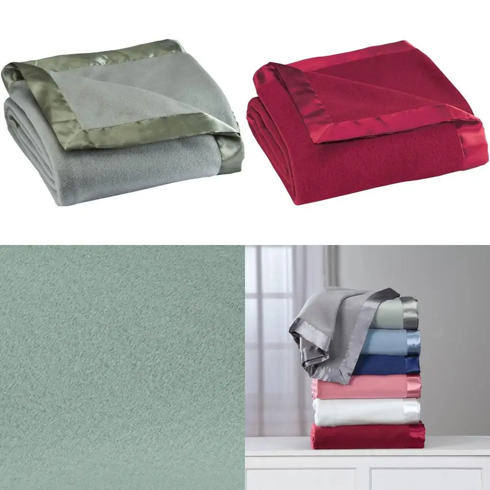 

Polyester Lightweight Fleece Blanket - Cozy Satin Edges, Full/Queen, Twin or King Size, Durable and Comfortable for Bedding