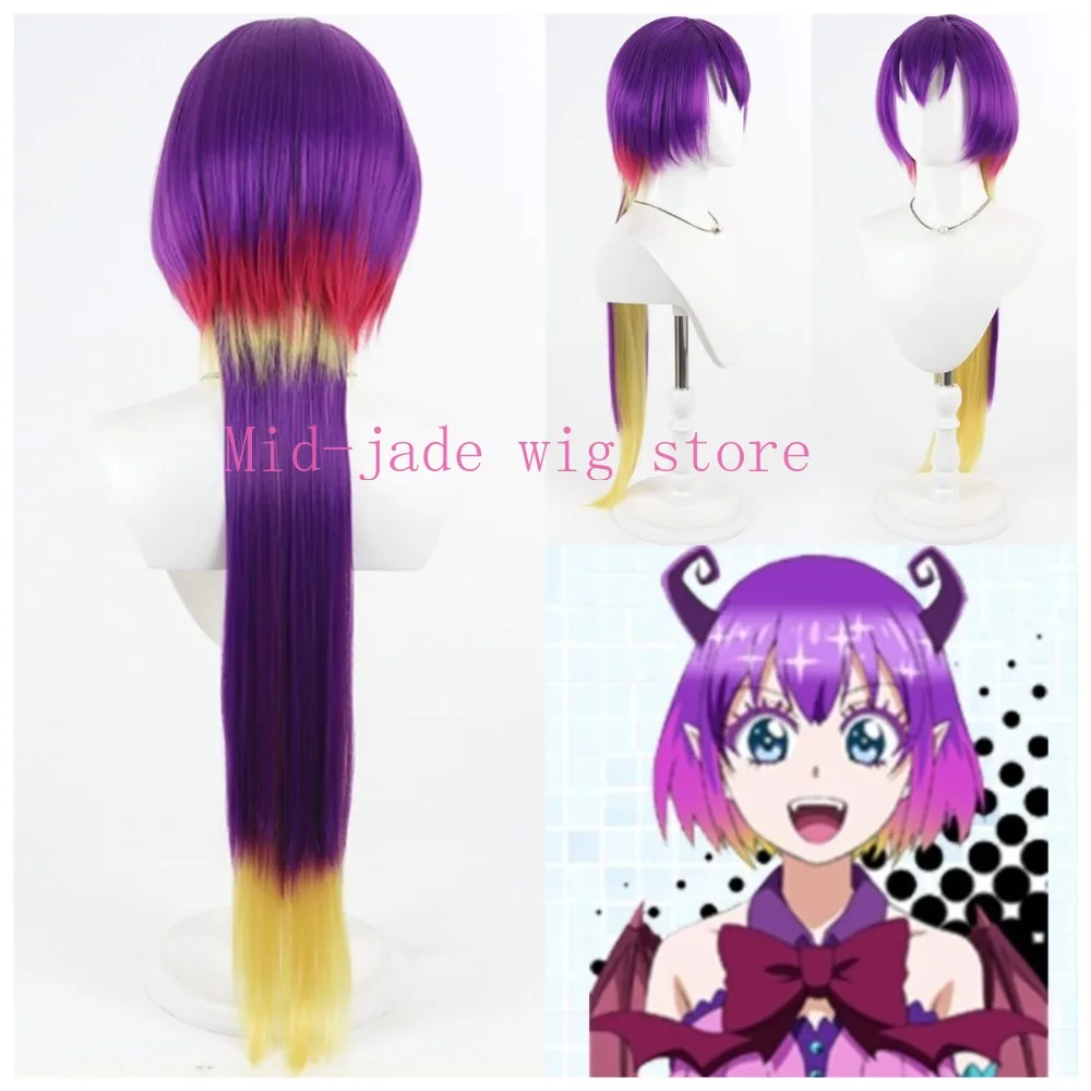 Iruma Kun Kuromu Cosplay Wig Multi Color Gradient Heat Resistant Fiber Realistic Scalp Looking Anime Party Comic Con Character