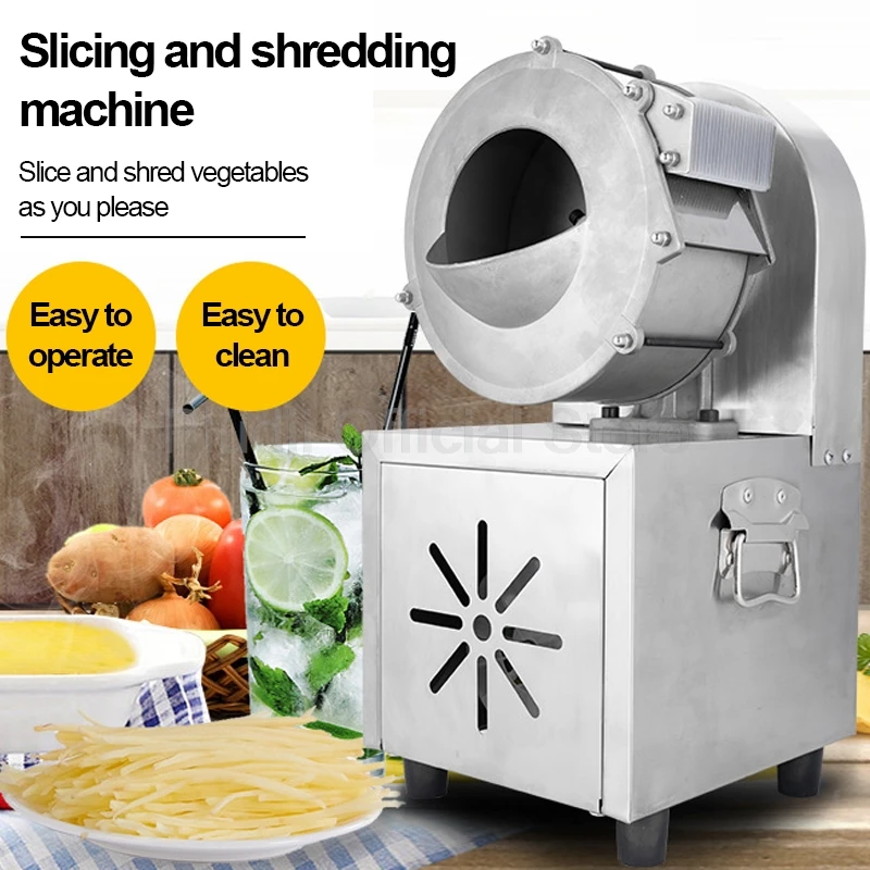 Rebanador de patatas eléctrico, rebanador automático multifuncional de acero inoxidable, máquina trituradora de varias verduras