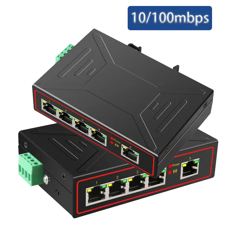 

Industrial network switch Game 10/100mbps RJ-45 LAN Adapter Converter RJ45 Hub Internet Splitter box fast Ethernet dock station