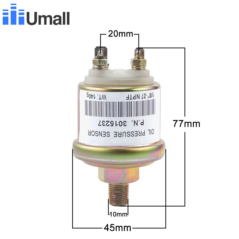 2024 3015237 Sensor 1/8NPT  Generator Oil Pressure Sensor screw size 10mm WK Alarm Switch Origin VDO Sensor Diesel Genset Parts