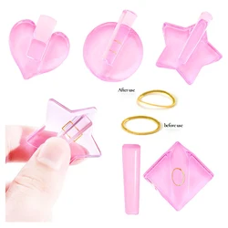 1 Set Embossed Mold Nail Art Tools Metal Slice Frame Bend Curve Pink Acrylic Radian Stick Decorations DIY Manicure Accessory