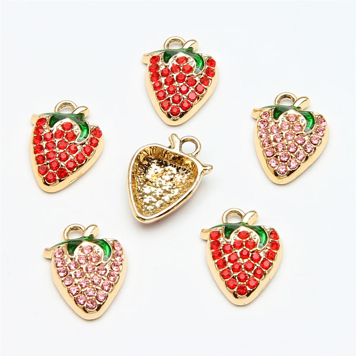 30pcs dripping fruit pendant strawberry watermelon cherry apple small pendant shoe flower shoe buckle bag decoration pendant