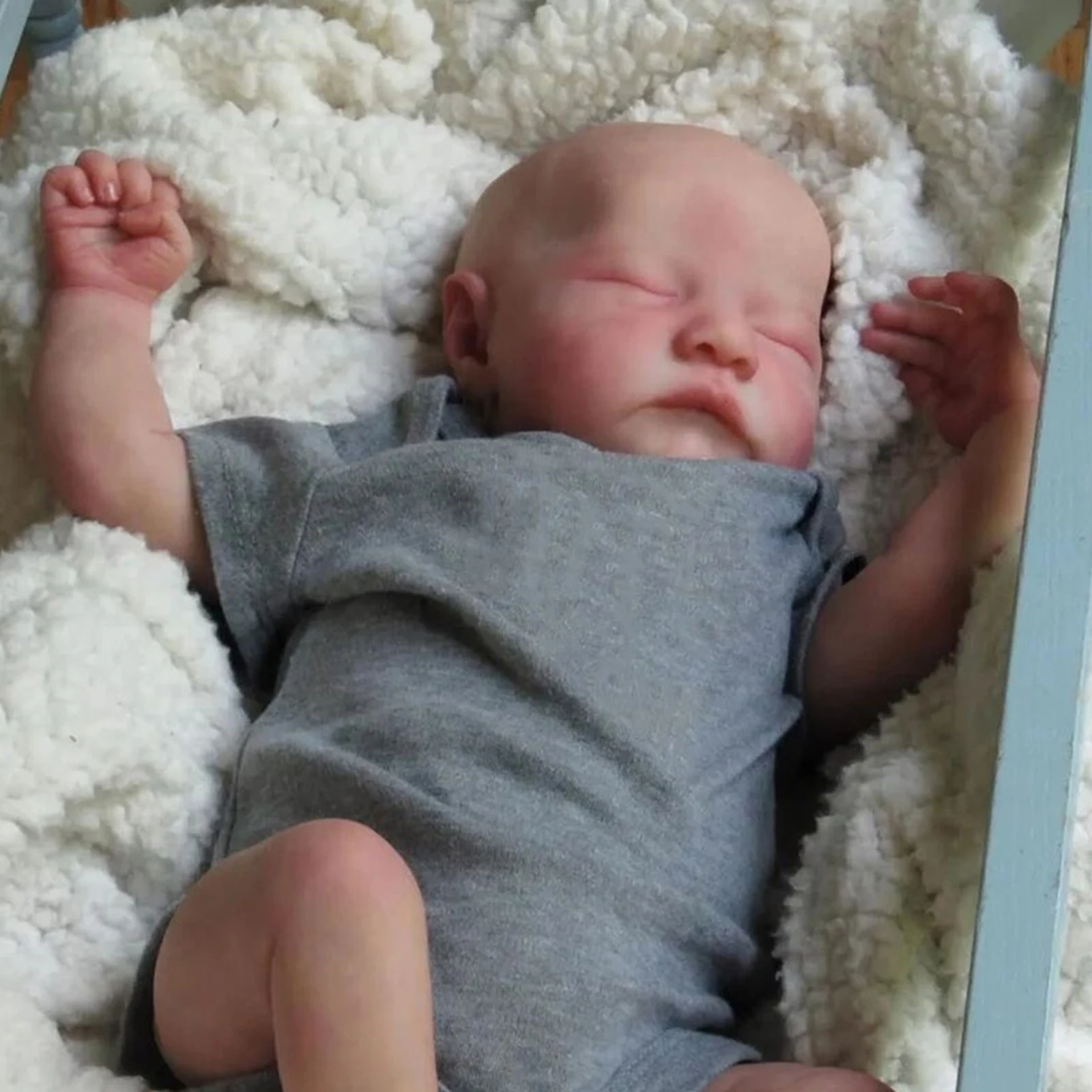 

43cm Levi Lifelike Reborn Baby Doll Handmade 3D Painted Skin Full Body Silicone Vinyl Body Bebe Newborn Finished Doll Gift