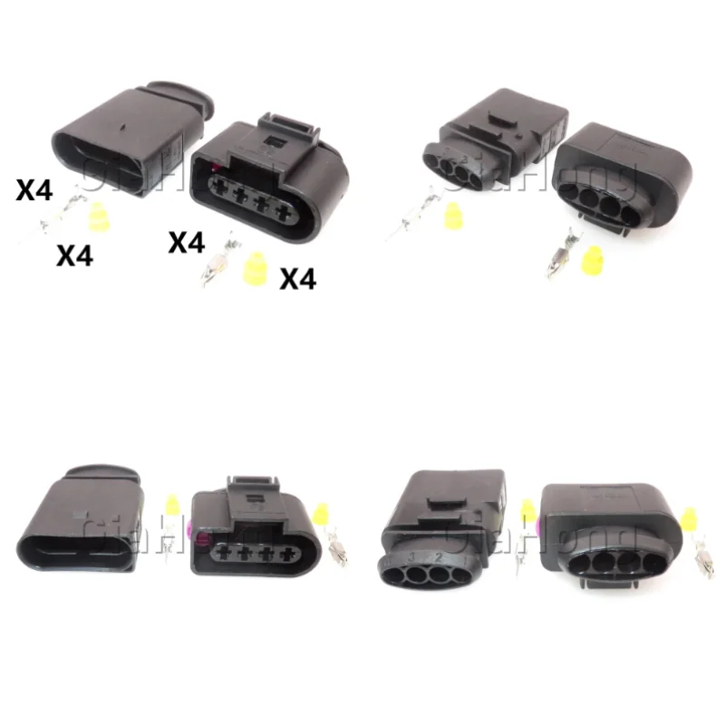 Conjunto de Conectores de Fio de Bobina de Ignição Automotiva AC de 4 Vias 4B0973724 638245-1 1J0973724 1J0973824 1534159-1 para Soquete VW Audi