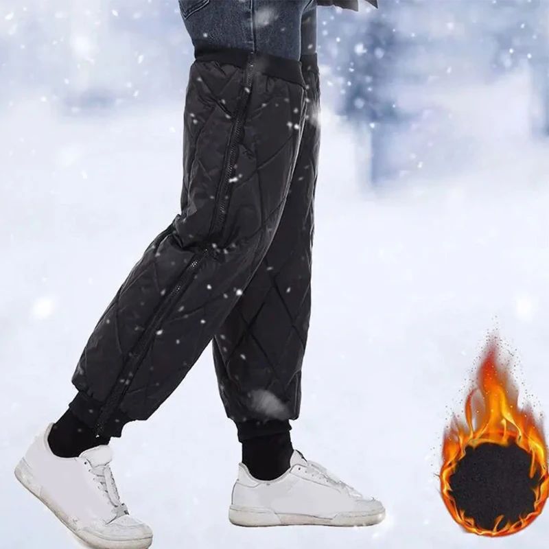 

1 пара зимних теплых наколенников, ветрозащитные, водонепроницаемые, гетры для занятий спортом на открытом воздухе, велоспортом, лыж, 70 см, мотоциклетные наколенники, обертывания, Pad