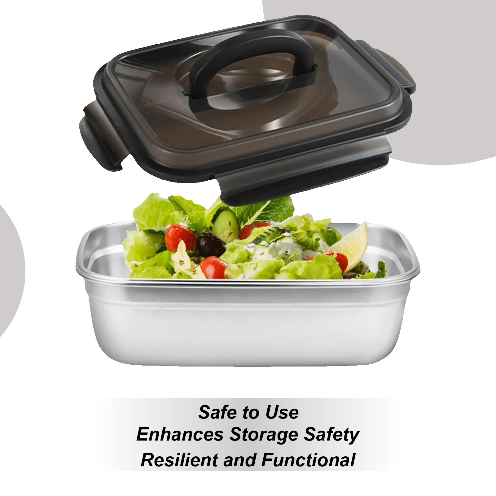

Vacuum Seal Containers Stainless Steel Airtight Fruit Storage Container Large Capacity Kitchen Storage Leakproof Fruit Keeping