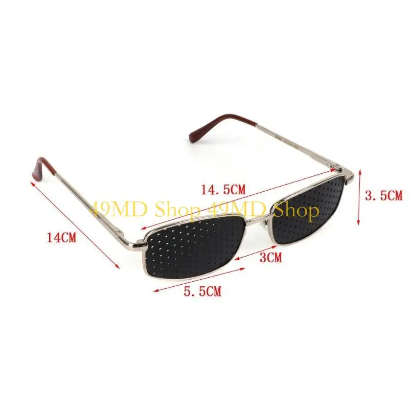 49MD Metal Pinhole Glasses Exercise Eyewear Eyesight Improvement for Vision Training