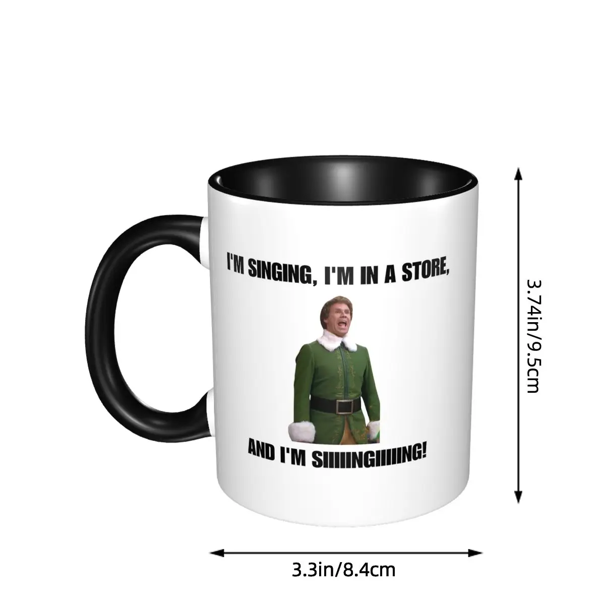 Buddy The Elf Singing Mug Funny Ceramic Coffee Cups Tea Mugs Milk Cup Drinkware Gifts for Woman Man