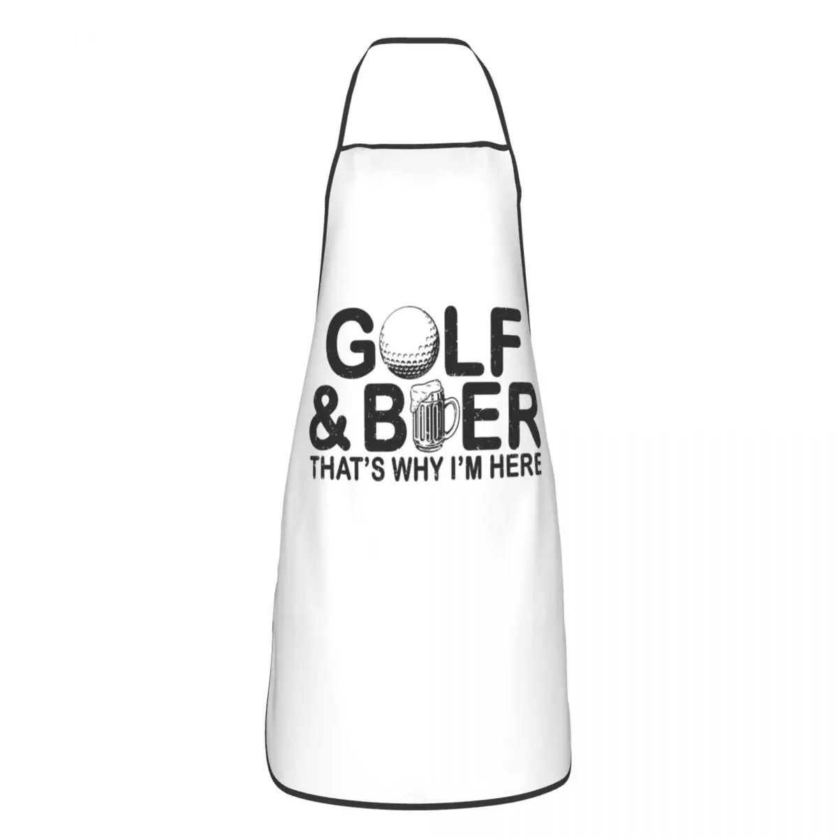 Custom Bib Funny Golf And Beer Quotes Aprons Men Women Unisex Adult Chef Cooking Kitchen Tablier Cuisine Gardening