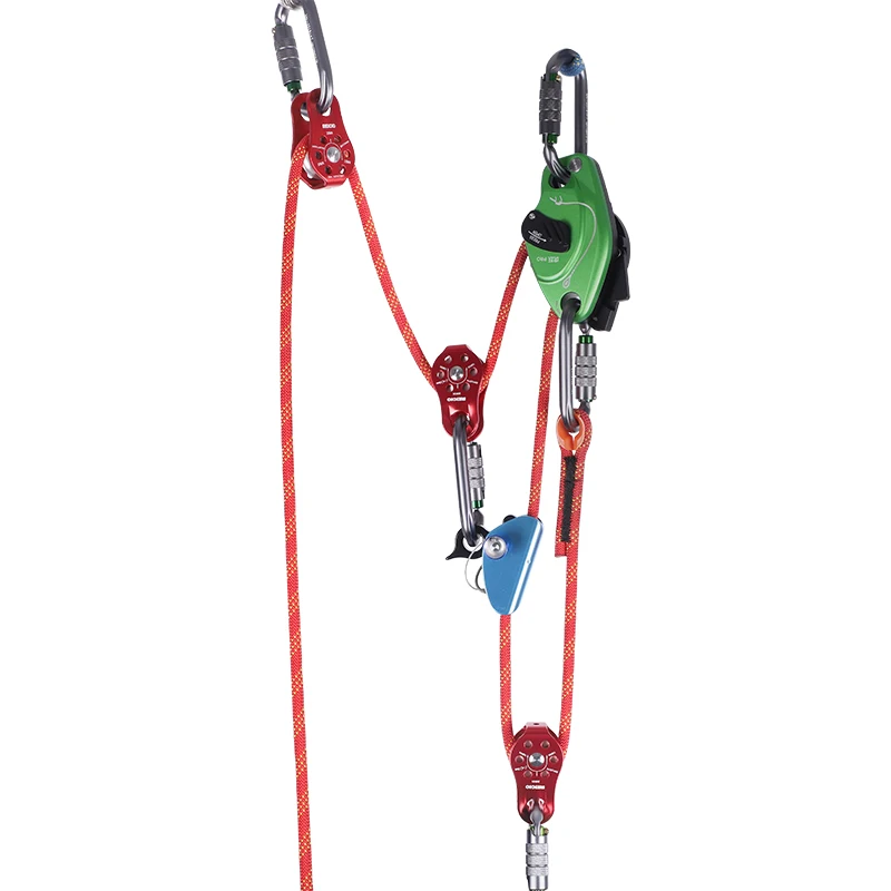 250KG Anti-Panic Hand-Controlled Descender, Slow Descent Safety Protector for Outdoor High-Altitude Climbing & Rescue