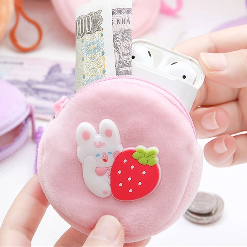 Plush Wallet Soft High Capacity Coin Wallet Lovely Skin-friendly Coin Purse Mini Cartoon Wallet Portable Cartoon Mini Wallet