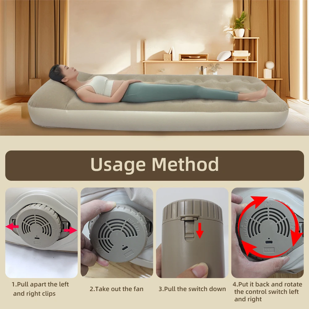 21 Holes  Inflatable Bed Elect - Inflatable Camping Sleeping Pad Pillow recension och pris