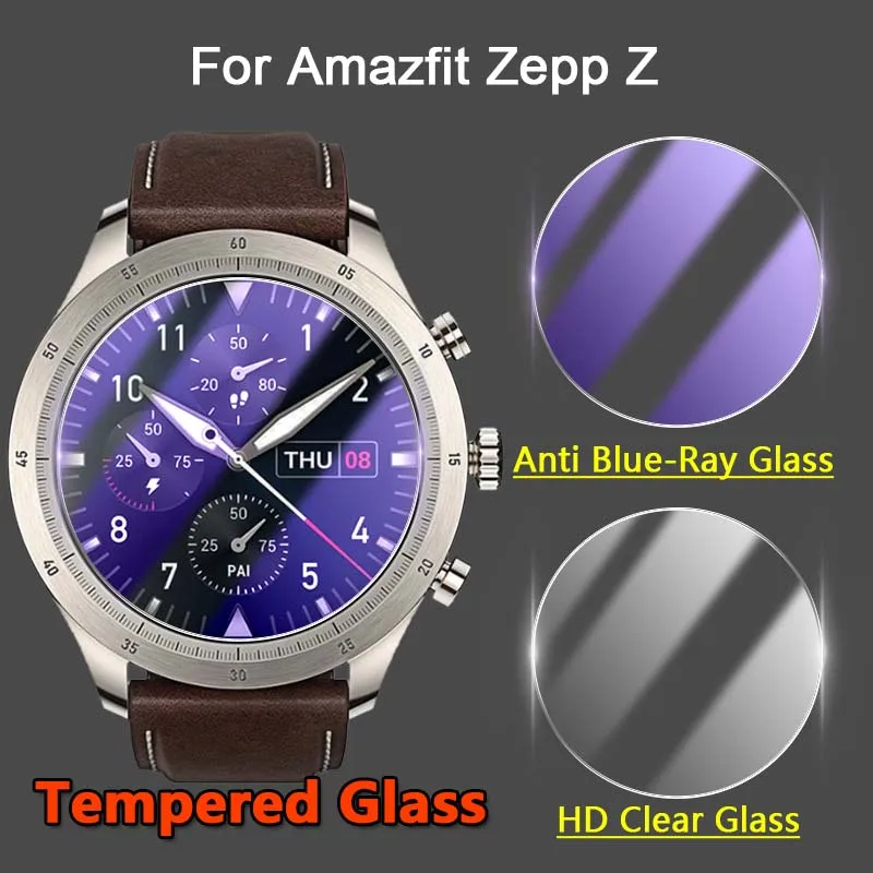 1-5Pcs Screen Protector For Amazfit Zepp Z SmartWatch 2.5D 9H Ultra Slim Clear / Anti Blue-Ray Tempered Glass Protective Film