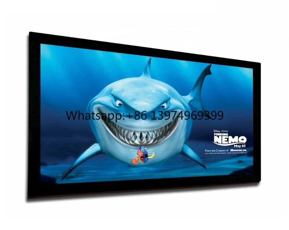 Fixed Projector Screen,Perforated Acoustically Transparent Screen,3d Movie Home Theater Screen Projector