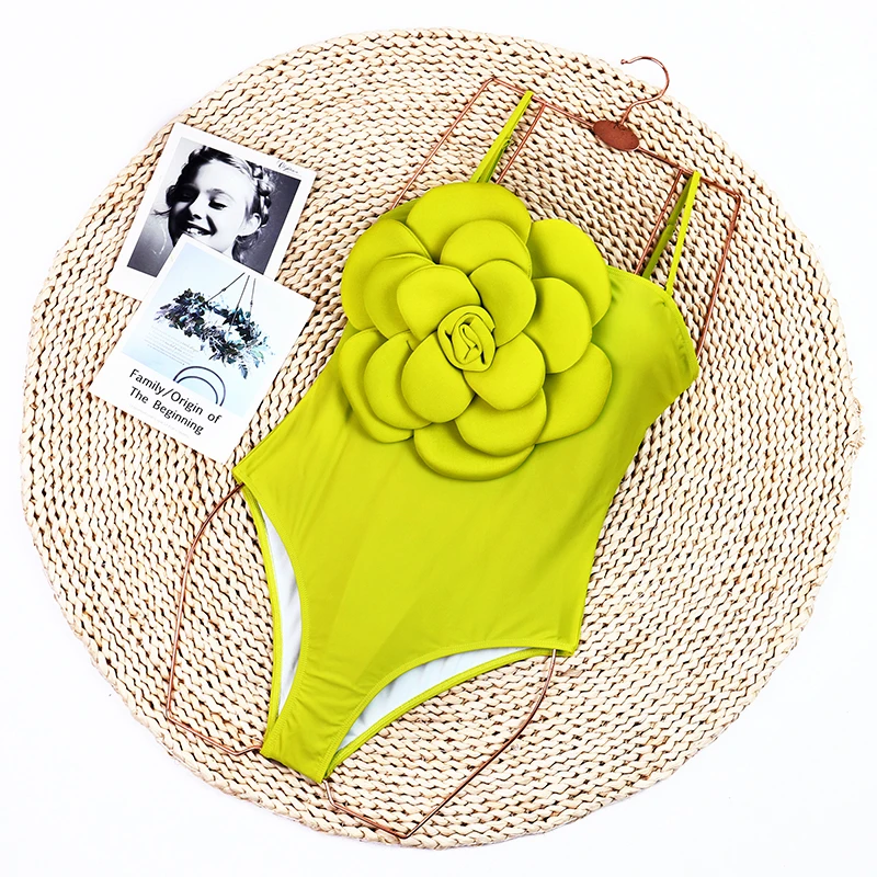 MUOLUX 2024 Sexy 3D Flower One Piece Swimsuit Women Swimwear Monokini Bodysuit Bathing Suit Belt Bikinis Set Beachwear Skirt