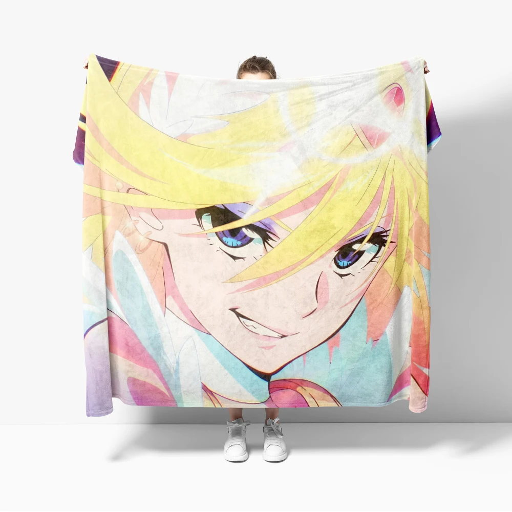 Anime Flannel Blanket for Sofa Decoration Stocking Angel creative Throw Blankets For Bed