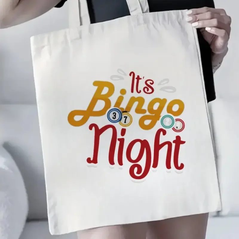 Bingo Pattern Women Shoulder Bag Harajuku Kawaii Shopper Shopping