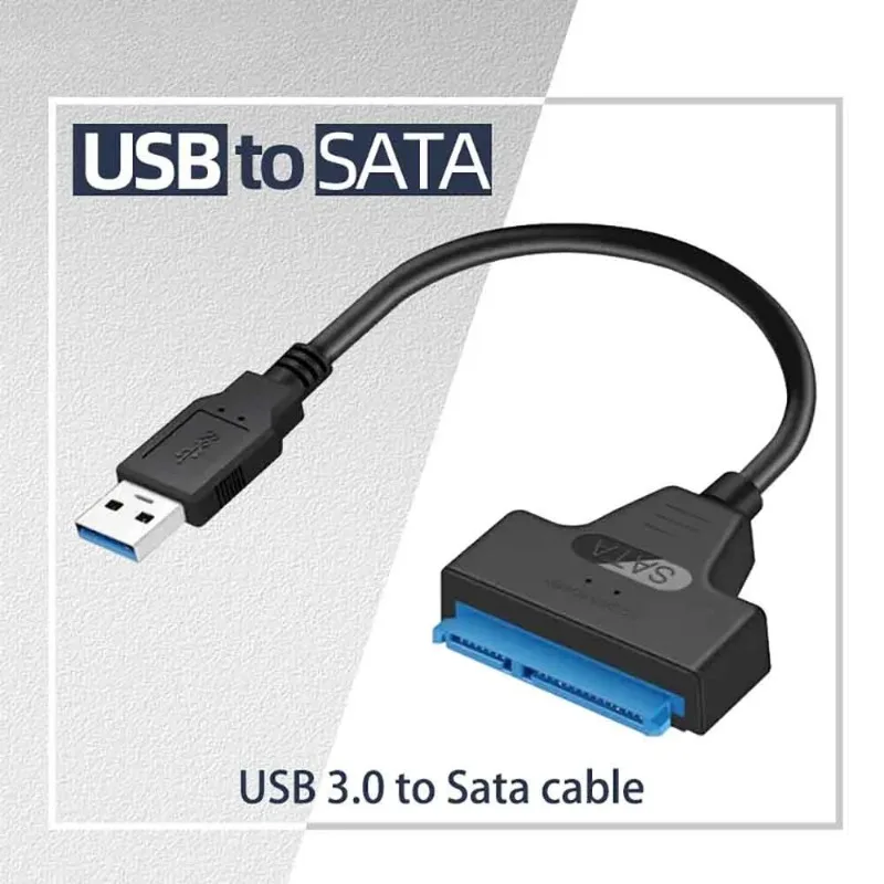 ATA to USB 3.0 Cable Connector for 2.5 Inch External HDD SSD Hard Drive SATA 3 22 Pin Adapter Converter