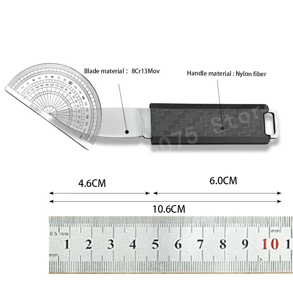 CR 2425 Box-opening Knife 8Cr13Mov Blade Black Nylon Fiber Handle Portable Camping Picnic Knife Picnic Knife Men's Gifts