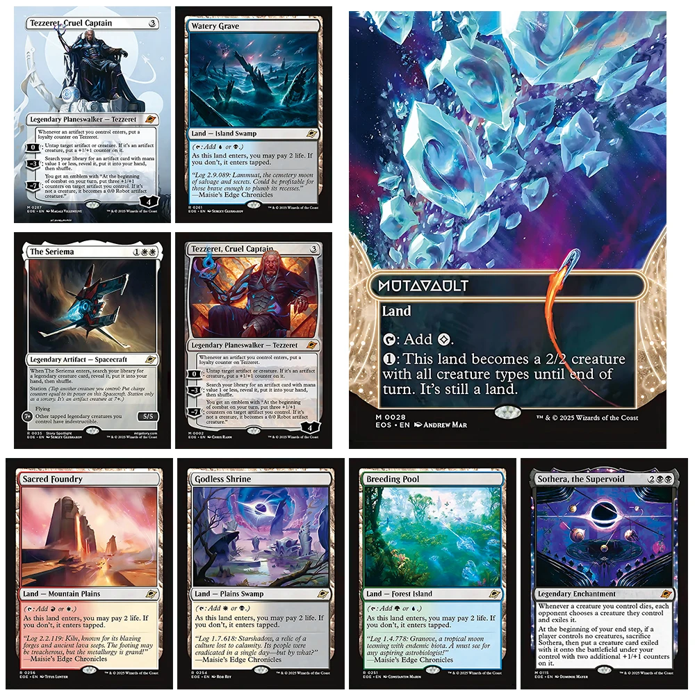 

DIY самодельный Magic the Gatherings Storms tezzeret Священное литейное изделие Бассейн для разведения Бесхренный храм Отражающий лазерный радужный вспышка