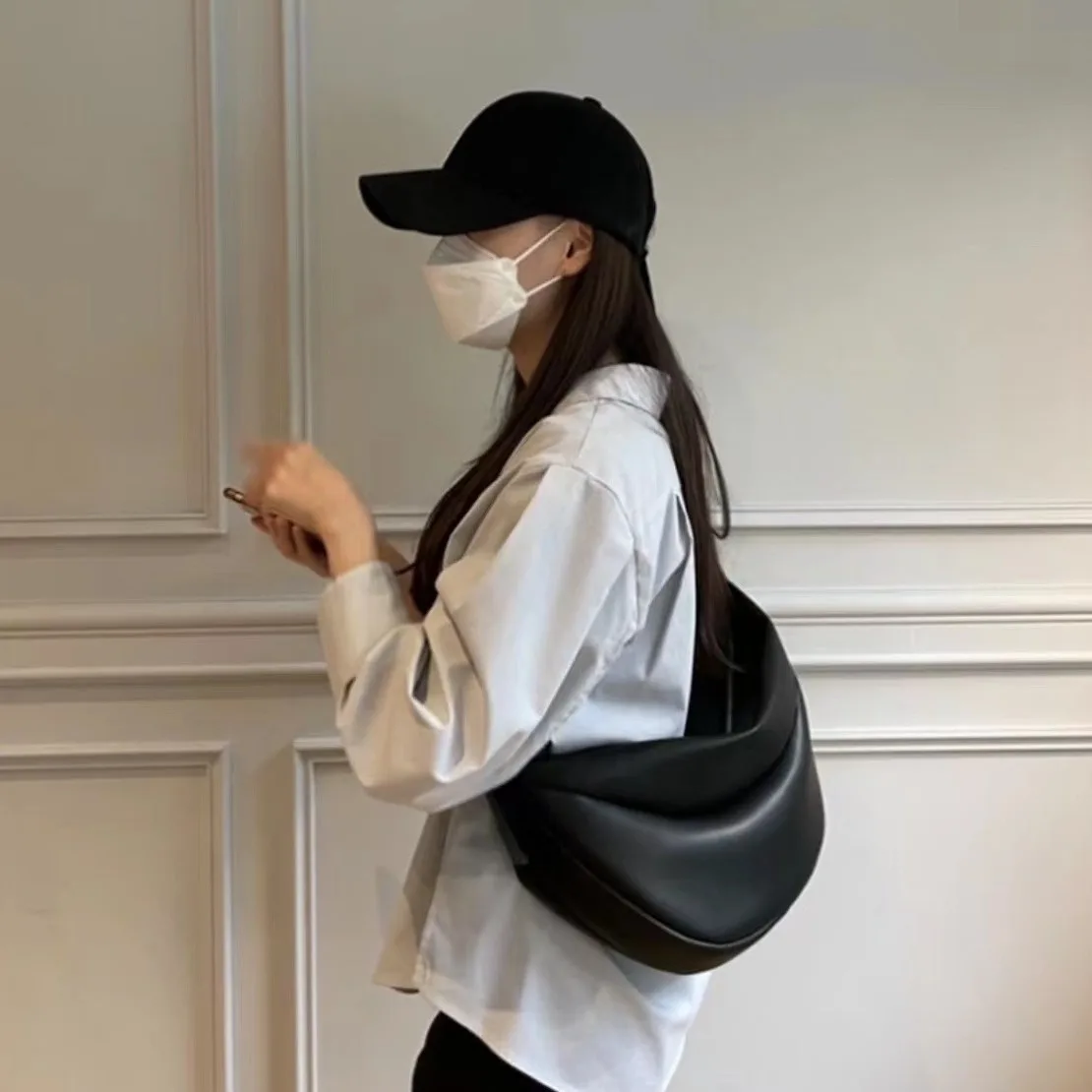 2026 Spring Summer Women's Crossbody Bag Large Capacity Soft Leather Dumpling Casual Shoulder Bag Crossbody Bags for Women