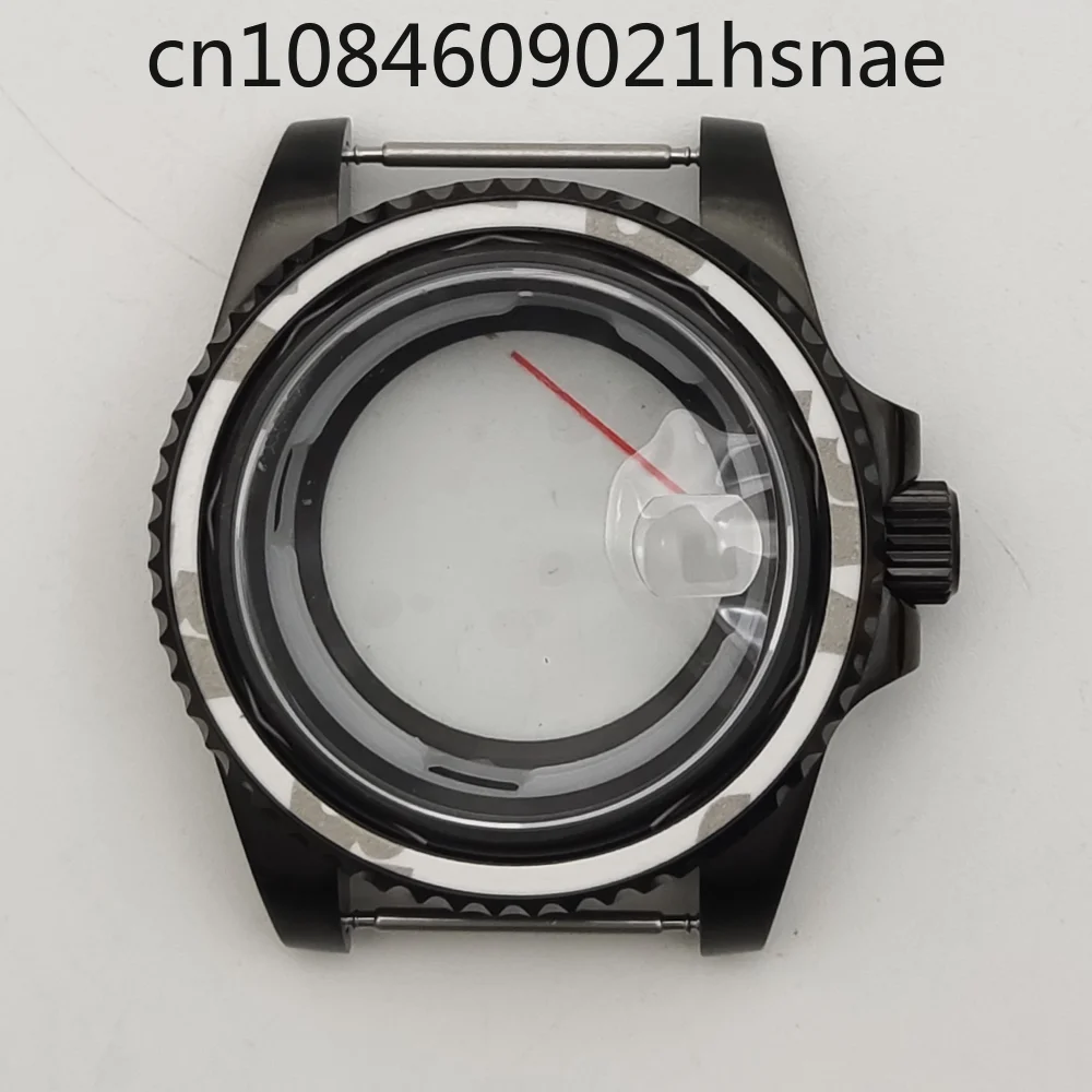 Modified watch + case is suitable for NH35/36/4R movement replacement 40MM black case sapphire