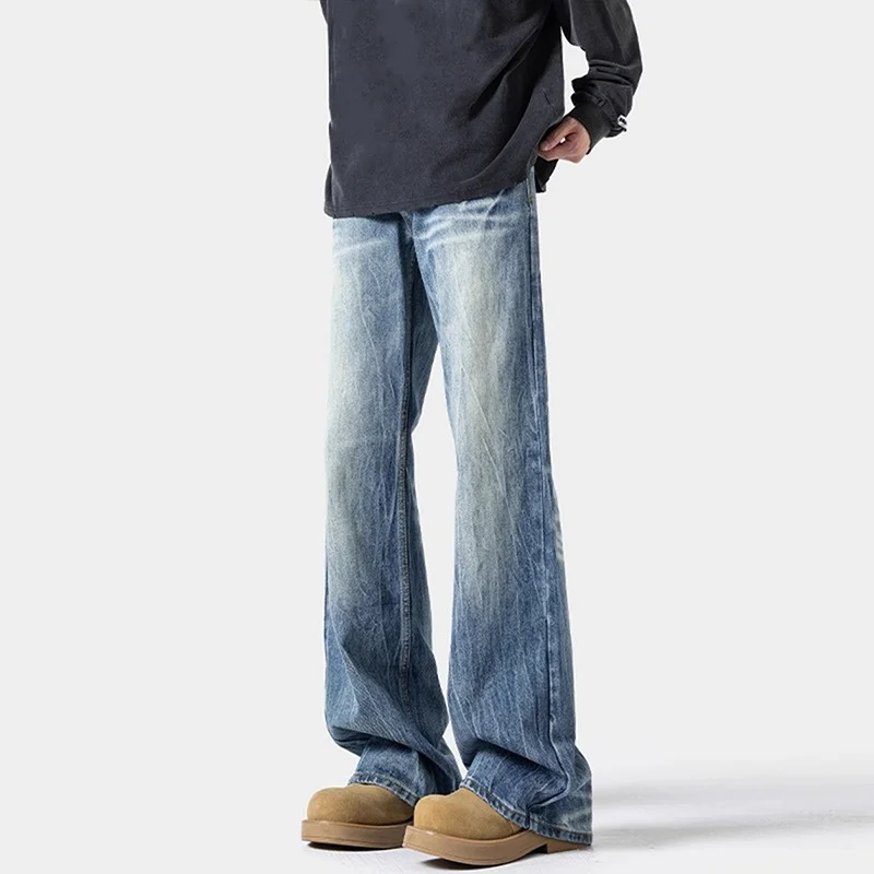 

Джинсы GIOIOMen, новинка 2025 года, свободные прямые широкие брюки со средней талией, модные универсальные мужские брюки