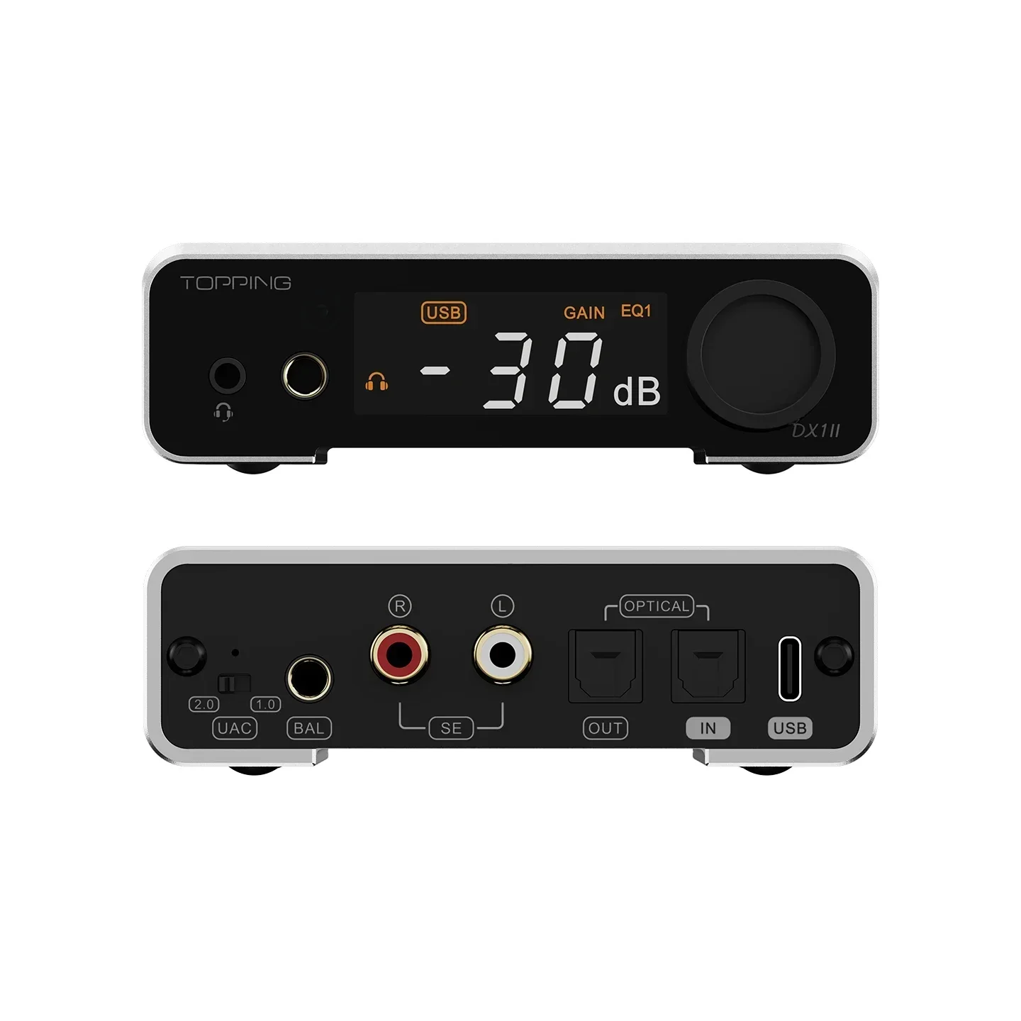 TOPPING DX1 II Mini Headphone Amplifier& Dac Fully Balanced Plug-and-Play Adapter for PC CD Players Switch PS5