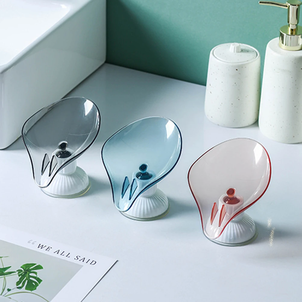 

2 Pcs Punch-free Soap Box Bathroom and Storage Organizer Holder Drain Dish Handwashing Fluid