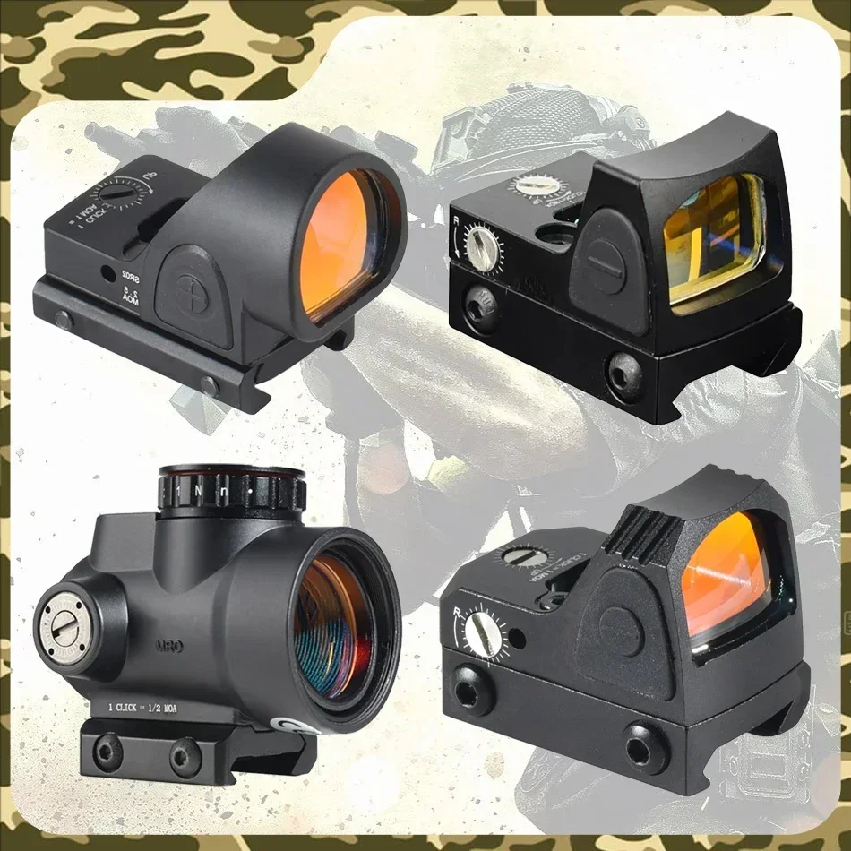 

Мини-прицел с красной точкой, оптический прицел с креплением для пистолета и креплением на рейку 20 мм, противоударный рефлекторный голографический точечный прицел