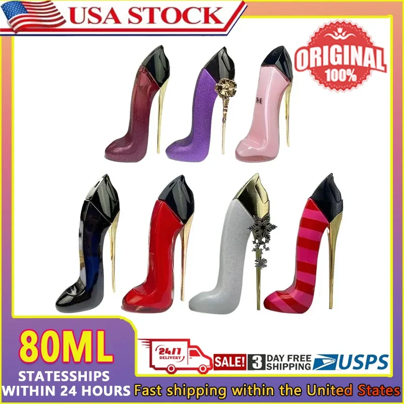 80ml nueva mujer de lujo Floral elegante tacón alto diseño de botella fragancia duradera Sexy Spray moda desodorante Perfume