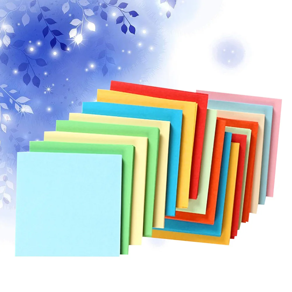 

500Pcs 7Cm Construction Paper Bright Colored Sheets for DIY Folding Crafts Party Decorations School Art Projects Mixed 10 Colors
