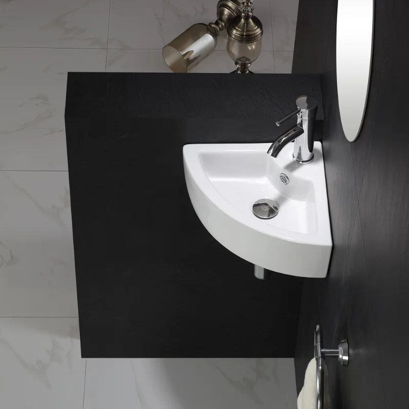 

Треугольная раковина для ванной комнаты, маленькая раковина для балкона, настенная угловая раковина, настенная подвесная раковина, раковина для ванной комнаты