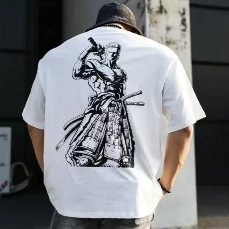 

2025 New Cotton Casual Sports One Piece Solon Print Summer Trend Plus Size Half Sleeve Fitness Breathable Training T-shirt