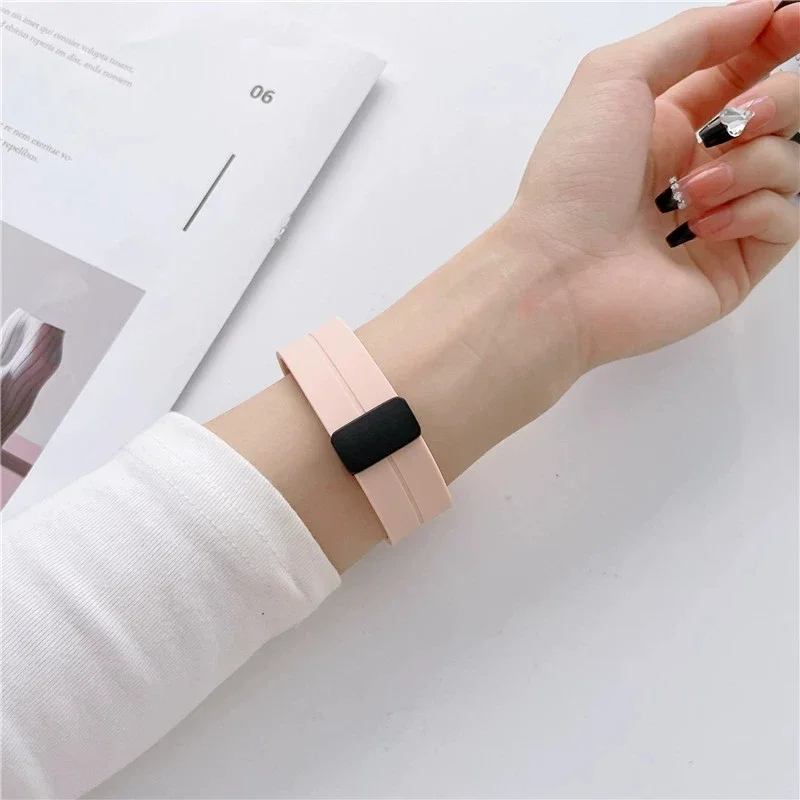 Magnetyczny pasek silikonowy do Samsung Galaxy Watch 7/6/5/4 44mm 40mm Watch6 Classic 43 47 Sports 20mm Pasek do bransoletki Galaxy 5pro 45