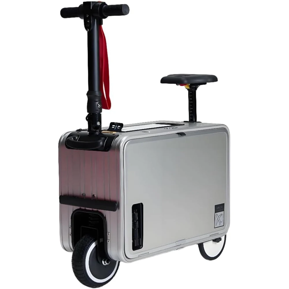 20 Inch Smart Rideable Electric Luggage with Seat 30L Motorized Scooter Suitcase USB Charging LED Light Travel Cabin Baggage US Stock