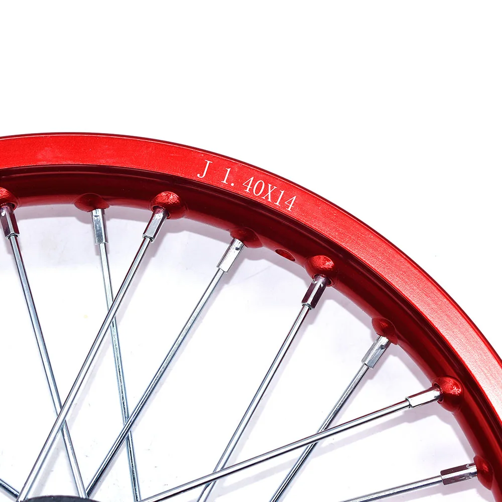 Red colour 14 Inch Rims 14\'\' 12mm or 15mm AXLE Front Red Rim for Dirt Bike Thumpstar Assassin Atomik Pit Pro